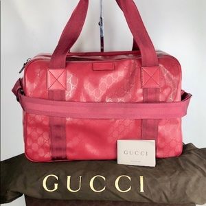 Deep Raspberry Gucci duffle